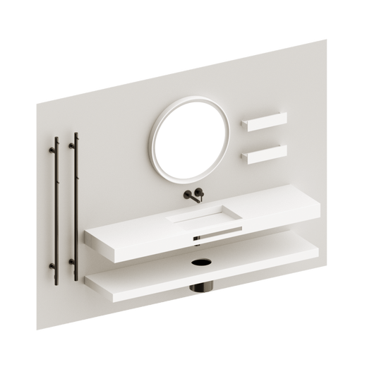 Eumar Carre setti 12, sis. 210C matta komposiittikiviallas