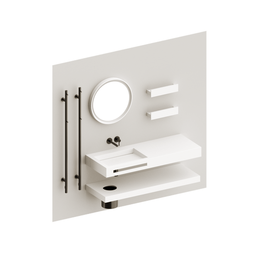 Eumar Carre setti 9, sis. 140L matta komposiittikiviallas